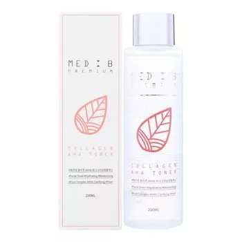 Увлажняющий тонер для лица с коллагеном и AHA-кислотами