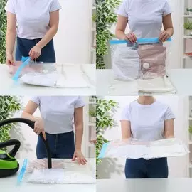 Вакуумный пакет для хранения вещей доляна, 6080 см, прозрачный