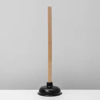 Вантуз с длинной ручкой, d=13.5 см, h=41 см, черный