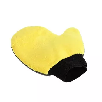 Варежка для мытья автомобиля torso, 2024 см, двухсторонняя, серо-желтая