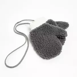 Варежки зимние детские minaku, серые, размер 15-16 (17 см)