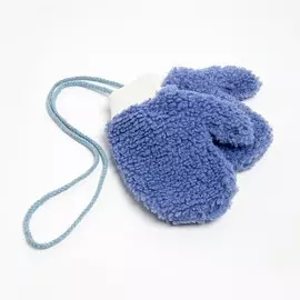 Варежки зимние детские minaku, синие, размер 15-16 (17 см)