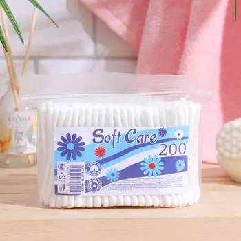 Ватные палочки soft care, 200 шт.