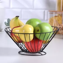 Фруктовница доляна, 24.524.511 см, черная