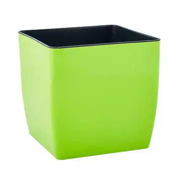 Вазон квадро низкий со вставкой