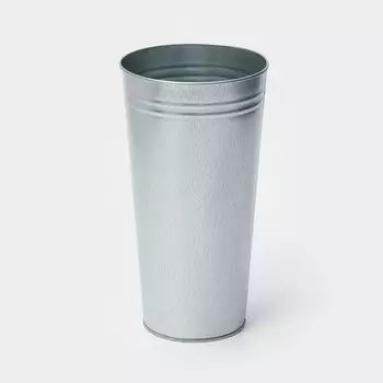 Вазон оцинкованный без ручек, 9 л, h=39 см, гост