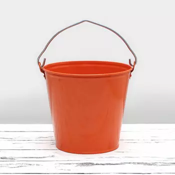 Ведро оцинкованное, оранжевое, 7 л