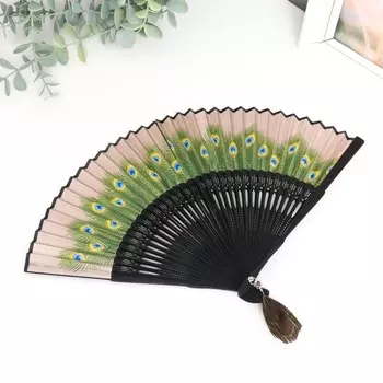 Веер дерево, текстиль h=21,5 см