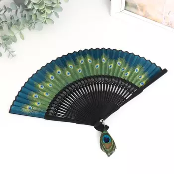 Веер дерево, текстиль h=21,5 см