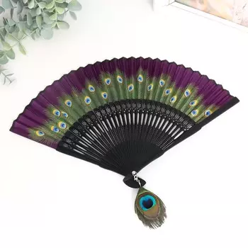 Веер дерево, текстиль h=21,5 см