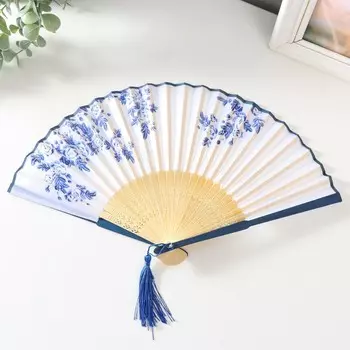 Веер дерево, текстиль h=21 см