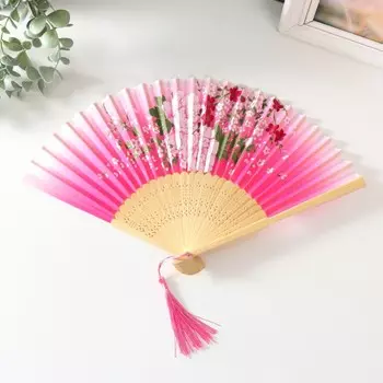 Веер дерево, текстиль h=21 см