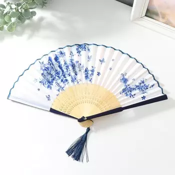 Веер дерево, текстиль h=21 см