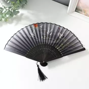 Веер дерево, текстиль h=21 см