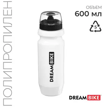 Велофляга dream bike, 600 мл, белая