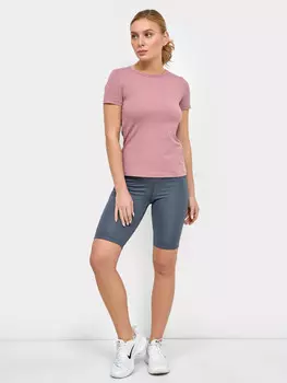 Велосипедки с высокой линией талии в сером цвете