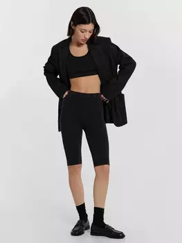 Велосипедки женские черные с обработкой эйсид