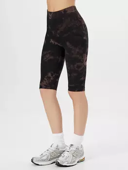 Велосипедки женские черные с принтом