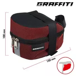 Велосумка под седло graffiti, цвет красный