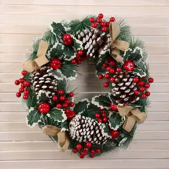 Венок новогодний d=40 см