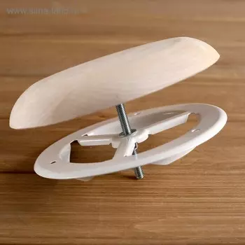 Вентиляционный клапан, липа, d=95 мм, металлическое основание,