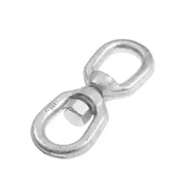 Вертлюг петля-петля тундра krep, 12 мм, оцинкованный, 1 шт.