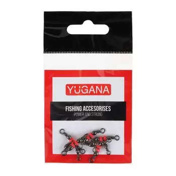 Вертлюг тройной yugana, f1006, 12 х 14 мм, 14 кг, 5 шт.