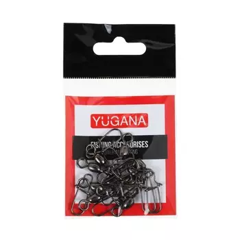 Вертлюжок с застежкой усиленный yugana, f-3004, № 2, 30 кг, 10 шт.
