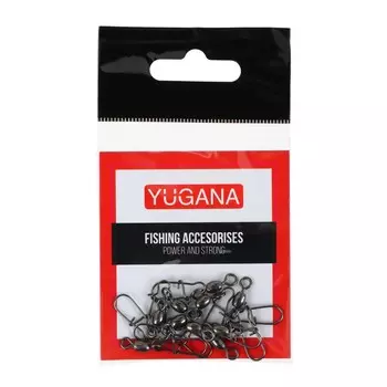 Вертлюжок с застежкой усиленный yugana, f-3004, № 6, 18 кг, 10 шт.