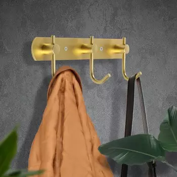 Вешалка cappio cvt004, металлическая, трехрожковая, цвет золото