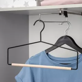 Вешалка для брюк и юбок savanna wood, 1 перекладина, 37×22×1,5 см, цвет чёрный