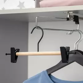 Плечики для брюк и юбок savanna wood, 2811.52.8 см, черные