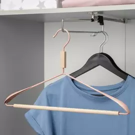 Вешалка для одежды с усиленными плечиками savanna wood, 42×22×3,2 см, цвет розовый