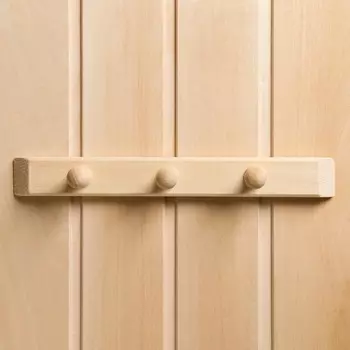 Вешалка для бани и сауны, липа, 3056.5 см, 3 крючка,