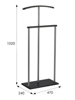 Вешалка костюмная Дэви 1 металлик/венге