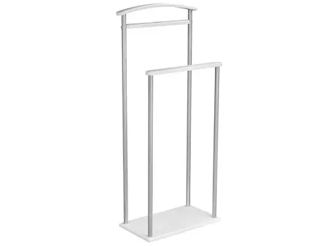 Вешалка костюмная Верис 4 металлик/белый