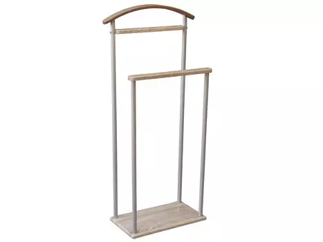 Вешалка костюмная Верис 4 металлик/дуб сонома