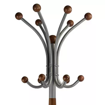 Вешалка напольная Д 1 металлик/ средне-коричневый