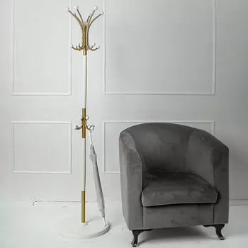 Вешалка напольная Д 1 золото/ слоновая кость