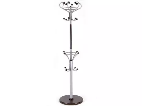 Вешалка напольная Д 4 металлик/ венге