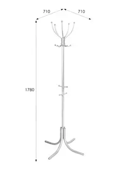Вешалка напольная М 10 металлик