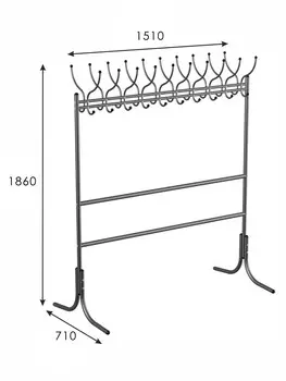Вешалка напольная М 12 черный