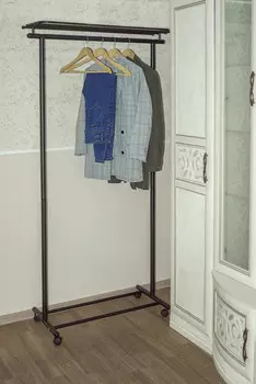 Вешалка напольная на колесах М 9 черный