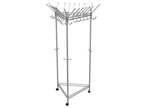 Вешалка напольная на колесах Пико 21 металлик