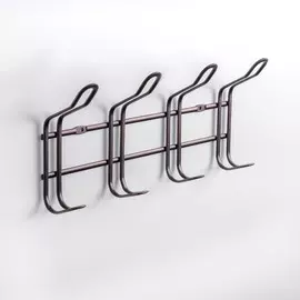 Вешалка настенная на 4 двойных крючка доляна