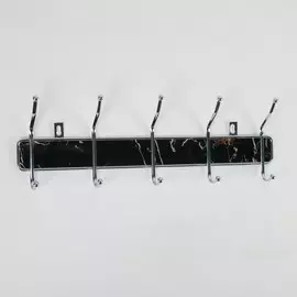 Вешалка настенная на 5 двойных крючков доляна