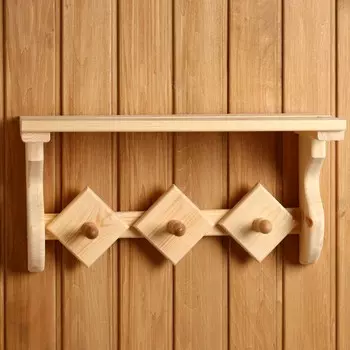 Вешалка-полка, 3 крючка, хвоя