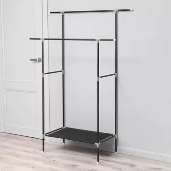 Вешалка - стойка напольная для одежды доляна, напольная, 2 перекладины, 16045169 см, черная