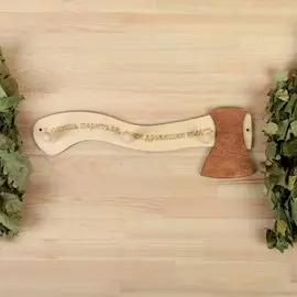 Вешалка топор любишь париться.. , 3 крепления, липа