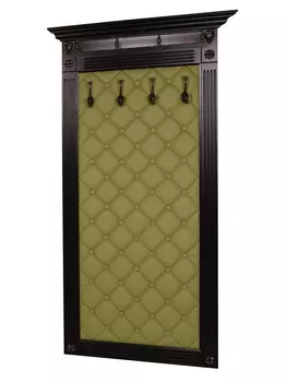 Вешалка в прихожую Сильвия Н3 экокожа оливковый/венге